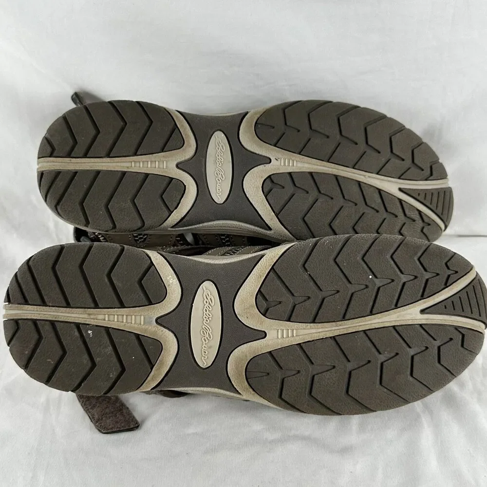 Eddie Bauer Womens Leather Sandals Hiking Walking Sport Blakely Brown Tan Pink 9